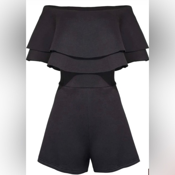 VICI x Gina Luella Off The Shoulder Ruffle Romper - Picture 3 of 10